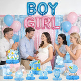 Boy Baby Shower Decorations Set - Kit with blue Honeycomb