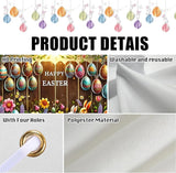 Easter Banner Polyester 43x70.86 Inches Large Easter Banner for Wall