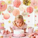 AOBKIAT Pink Gold Party Decorations Kit-Tissue Paper Pom