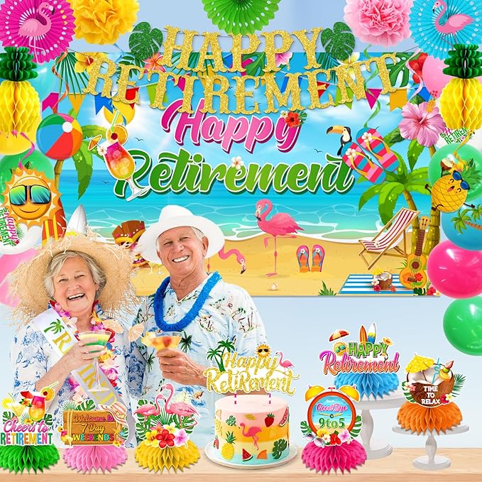 Beach Retirement Party Decorations Aloha Party Decorations includes
