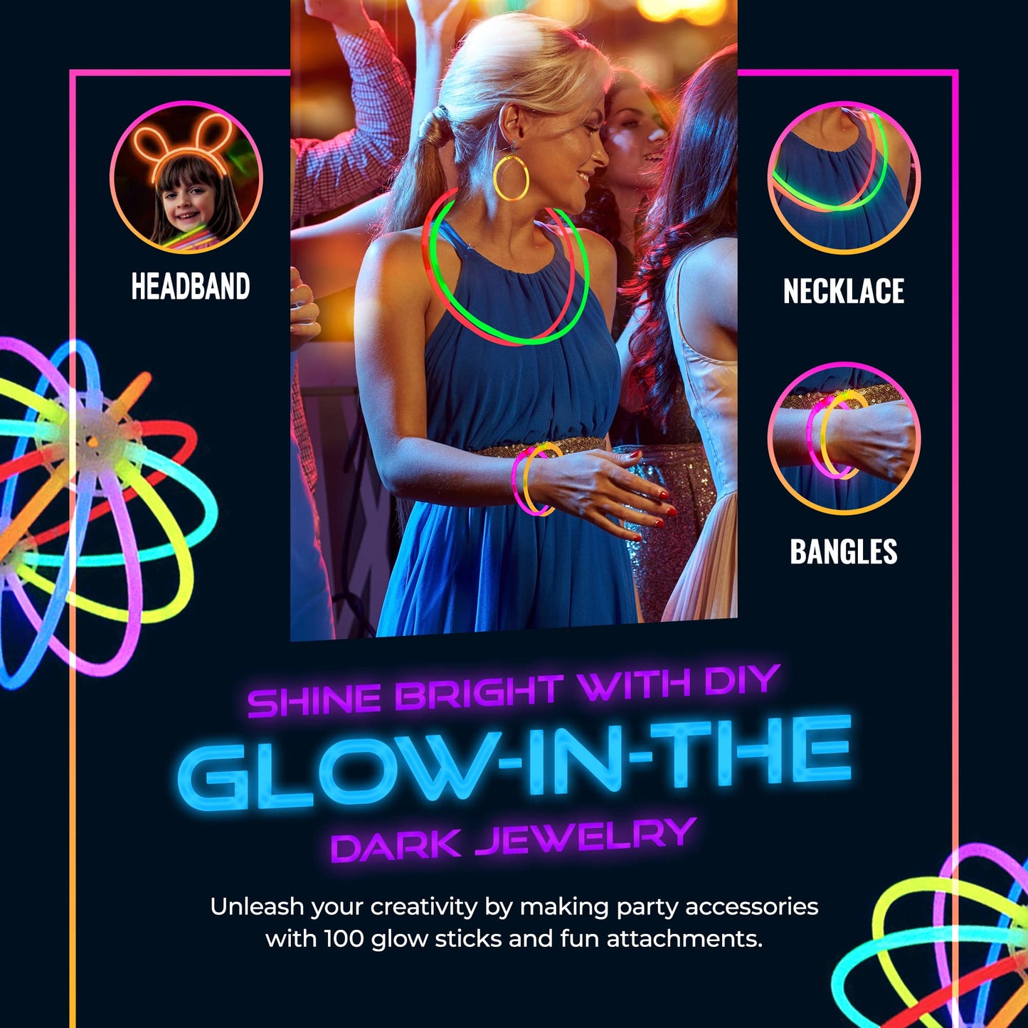 240 Glow Sticks Halloween Party Pack – Glow Activities For Families –