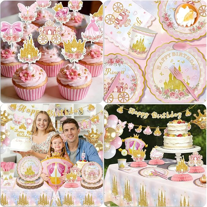 235 pcs Princess Birthday Party Decorations Princess Themed
