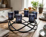 Halloween Candle Holder Centerpiece Decoration Black Metal Iron 6