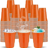 120 pcs Orange Plastic Cups Halloween plastic Disposable cups 16 oz