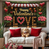 Happy Valentines Day Backdrop XtraLarge 72x44 Inch Love Valentines