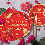 Valentine's Day Party Supplies Red Heart Love Disposable Paper