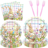 Easter Bunny Party Plates Happy Easters Rabbits Party Tableware