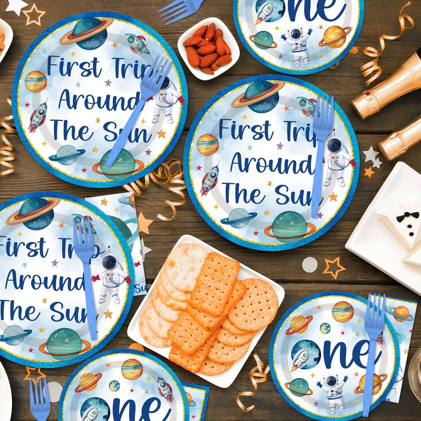 First Trip Around The Sun Decorations - 96PCS First Tirp Around The