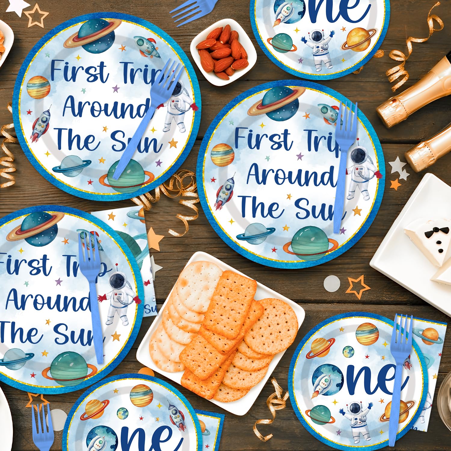 First Trip Around The Sun Decorations - 96PCS First Tirp Around The