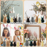 5Pcs Easter Bunny Honeycomb Centerpiece Easter Party Table