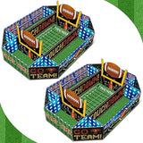 2 Pcs Football Food Serving Tray Football Party Supplies Kits Large