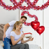 50 Feet Valentines Day Garland Decor Red Pink Heart Tinsel Garland