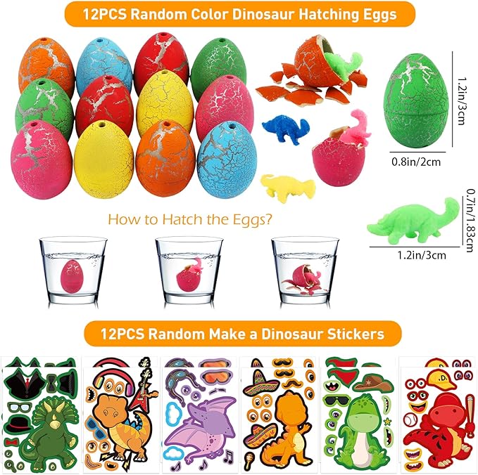 230PCS Dinosaur Party Favors Dinosaur Birthday Party Supplies &