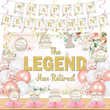 Pink Floral Retirement Party Decorations The Legend Has Retired