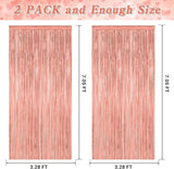 ZATAYE 2 Pack Rose Gold Decorations, 3.28 FT x 7.05 FT Rose Gold