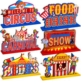 Quzzil 6 Pcs Circus Carnival Party Decorations Carnival Centerpieces