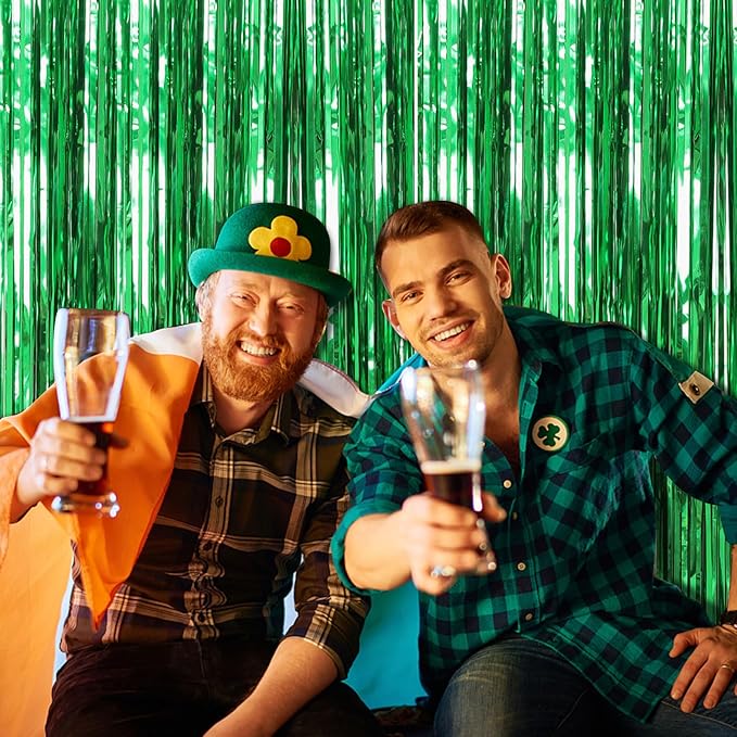 10 Pack Green Streamers Backdrop Jungle Party Decorations Foil