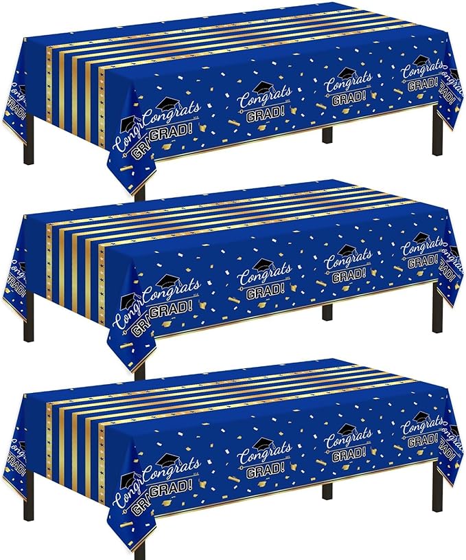 Childom 3 Pack Graduation Tablecloth,Graduation Decorations Class of #