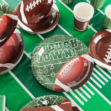 Football Party Decorations Set for 24 Disposable Paper Plates and