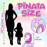 Unicorn Pinata 4 Piece Set 16”x10” Perfect for Unicorn Theme
