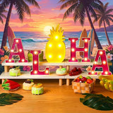 5 Pcs Hawaiian Luau Aloha Party Decoration Aloha Letter LED