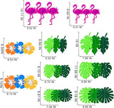 Summer Party Decorations 3D Flamingo Tropical Palm Leaves Flower