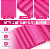 Breling 8 Pack White and Hot Pink Disposable Plastic Tablecloths and
