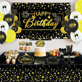 Black Gold Birthday Party Decorations Black and Gold Party Supplies