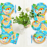 50 Guests Beach Plates and Napkins Party Supplies Summer Birthday