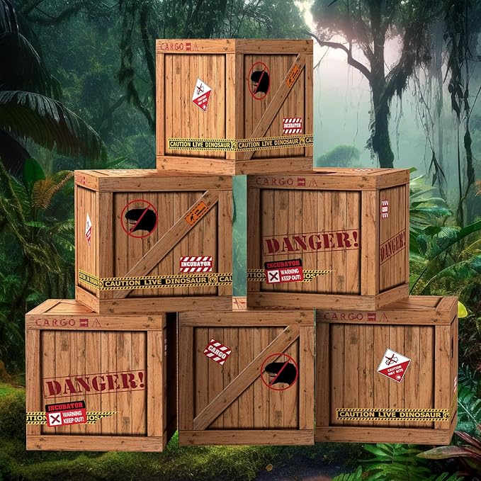 Dinosaur Party Decorations 6 Pcs Dinosaur Theme Boxes for Dinosaur
