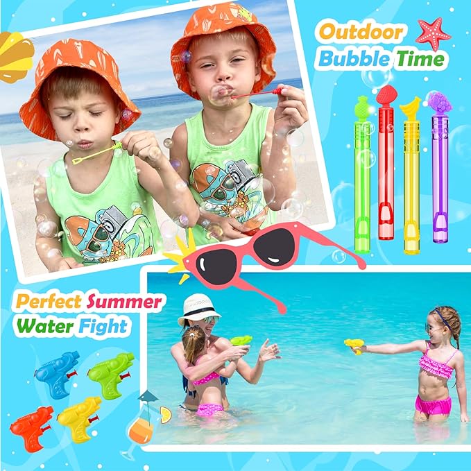 INNOCHEER Pool Party Favors Beach Party Favors for Kids 3-4-5-8-12, 96