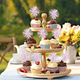 Gyufise 30Pcs Foil Firework Cupcake Toppers Sparkle Tinsel Cake #30