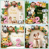 Two Wild Birthday Decorations Jungle Theme 2nd Birthday Decorations