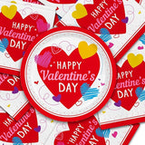 Valentine's Day Party Supplies Set for 50 Elegant Disposable Paper