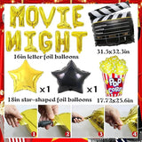 121pcs Movie Night Decorations Movie Theme Party Decorations Movie