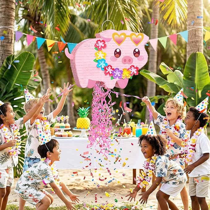 WERNNSAI Piglet Piñata - Farm Party Decorations Hawaiian Pig Piñata