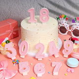 Cute Number 1 Birthday Candle, Glitter Pink Number Candles, First