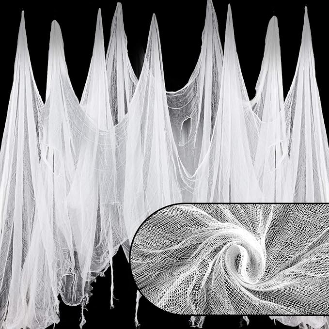 Halloween White Creepy Cloth 276 x 87 Inch Spooky Halloween Creepy