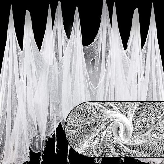 Halloween White Creepy Cloth 276 x 87 Inch Spooky Halloween Creepy