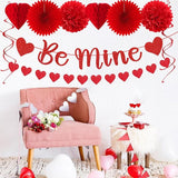 Valentines Day Decorations Red Heart Streamers Galentines Decor