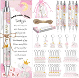 145 Pieces Baby Shower Favors for Guest Pink Elephant Ballpoint Pens