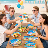 Summer Party Decorations Beach Party Supplies include Summer Plates