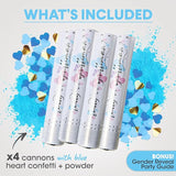 PrimePure Gender Reveal Confetti Cannon - Biodegradable Powder &