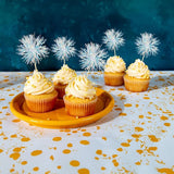 Gyufise 30Pcs Foil Firework Cupcake Toppers Sparkle Tinsel Cake #21
