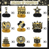 80th Birthday Decorations for Men Women - 9pcs 80th Birthday Party