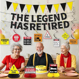 Retirement Decorations Men Women Caution Happy Retirement Banner