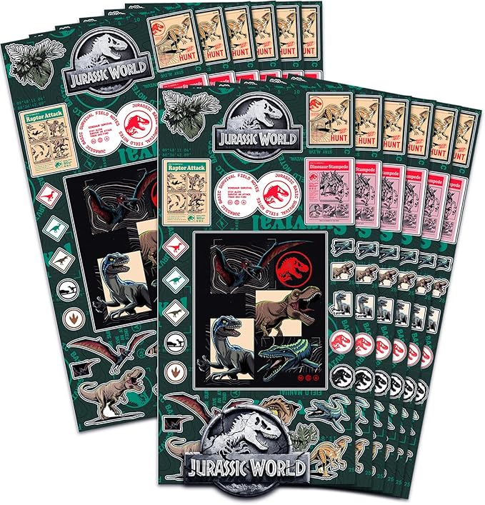 Jurassic World Party Favors for Boys & Girls Bundle ~ 12 Pack Sticker