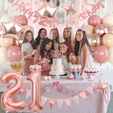 21st Birthday Decorations for Her Retro Pink Nude Number 21 Balloon