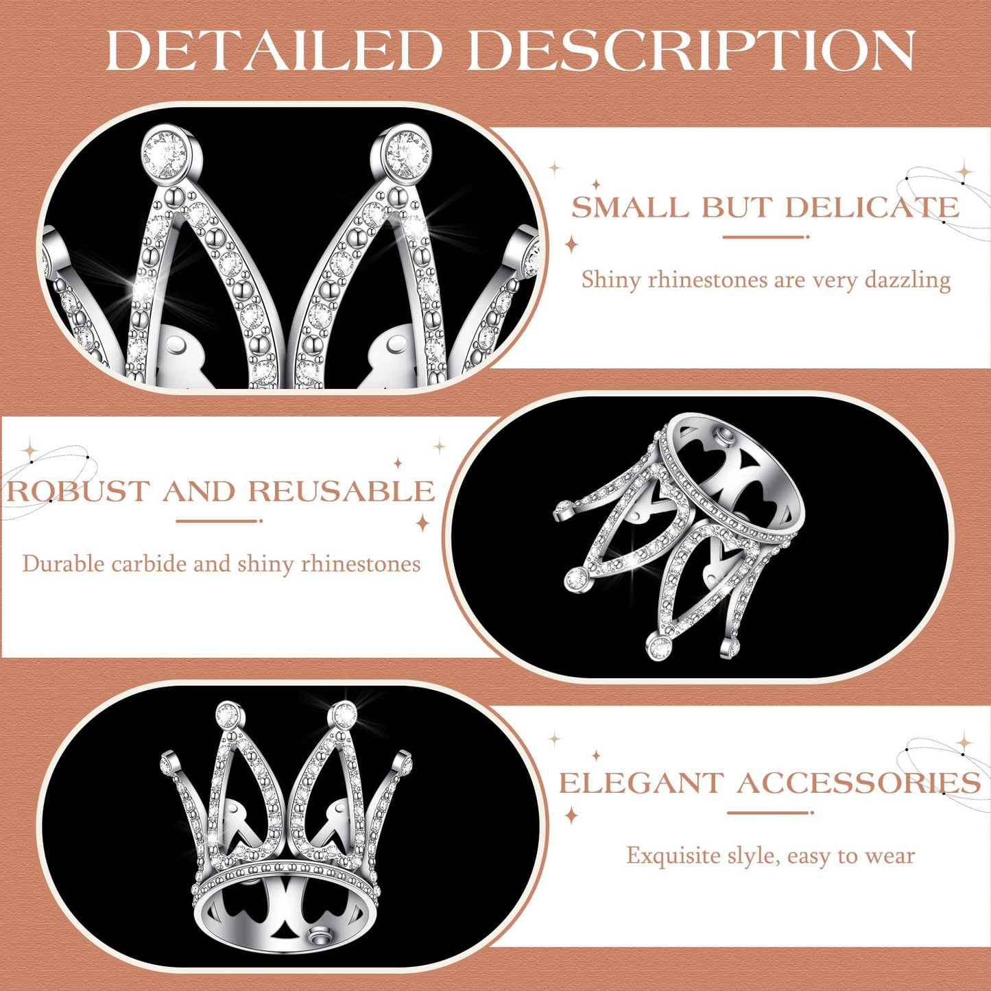 12 Pcs Crown Cake Topper Mini Baby Crown Tiny Queen Small Alloy