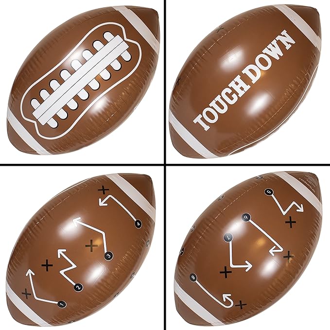 40 Giant Jumbo Inflatable Football with Tee Set for Football Party